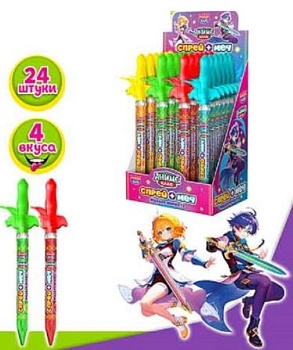 КАНДИ-КЛАБ Жид.конфета АНИМЕ КЛАБ. СПРЕЙ МЕЧ 40мл  6*24