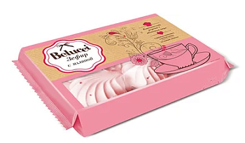 KDV Зефир с малиной фас.250гр флоупак 1*6