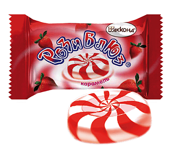 АККОНД Карамель РОЗИ БЛЮЗ земляника-сливки фас.1кг пакет 1*4