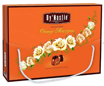 DY NASTIE Набор конфет 180гр ORANGE MARZIPAN (сумка) 1*5