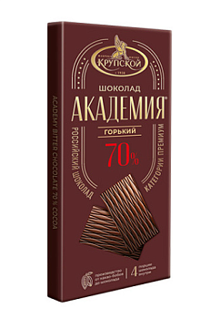 НОВИНКА СЛАВЯНКА Шоколад АКАДЕМИЯ 70% горький 88гр  1*15