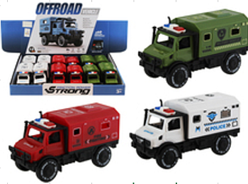 Игрушка МАШИНКА инерционная ЭКСТРЕННАЯ СЛУЖБА 4,7*11*6,5  1*12