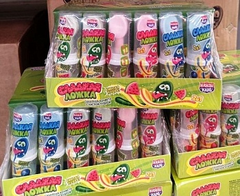 КАНДИ-КЛАБ СЛАДКАЯ ЛОЖКА Сахарная конфета с кислой пудрой 7,5гр  12*30