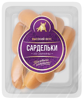 СПК Сардельки со свининой (черева) "Высокий вкус" (в ср.защ.атм) вес  1*1 СПК Сардельки со свининой (черева) "Высокий вкус" (в ср.защ.атм) вес  1*1