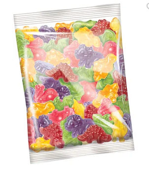 KDV Мармелад жевательный КрутФрут Динозаврики 500гр пакет 1*10