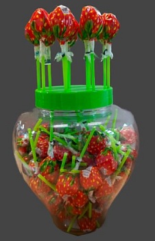 КАНДИ-КЛАБ Карамель на палочке КЛУБНИЧКА 14гр  6*100 КАНДИ-КЛАБ Карамель на палочке КЛУБНИЧКА 14гр  6*100