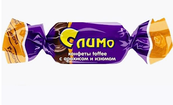АККОНД Конфеты СЛИМО TOFFEE арахис/изюм фас.1кг пакет 1*4