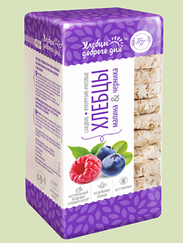 ПРОДПОСТАВКА Хлебцы ДОБРОГО ДНЯ Злаковый коктейль малина/черника 95 60гр  1*15