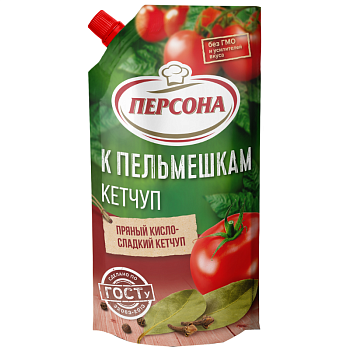 ПЕРСОНА Кетчуп К Пельмешкам 350гр д/пак 1*16