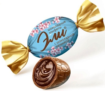 СЛАВЯНКА Конфеты ЭЛИ кремовые молочно-шоколадные /пак.1кг./ 1*6