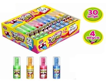 КАНДИ-КЛАБ Жидкая карамель ЗУБНАЯ ЩЕТКА ассорти 6гр  24*30 КАНДИ-КЛАБ Жидкая карамель ЗУБНАЯ ЩЕТКА ассорти 6гр  24*30