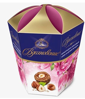 БАБАЕВСКИЕ Набор конфет 150гр ВДОХНОВЕНИЕ с шок.орех. кремом и цел.фундук 1*6