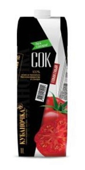 КУБАНОЧКА 1л Сок ТОМАТНЫЙ ГОСТ 1*12