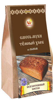 ДИВИНКА Смесь муки Темный хлеб со льном 700гр  1*12