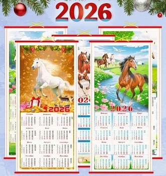 Игрушка КАЛЕНДАРЬ НАСТЕННЫЙ БАМБУК СИМВОЛ ГОДА, размер 75*32см в индив.упак   1*1