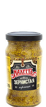 МАХЕЕВЪ Горчица ЗЕРНИСТАЯ 190гр ст/банка твист 1*12