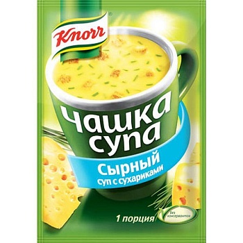 KNORR Суп Б/П Чашка Супа Сырный с сухариками 16гр  1*30