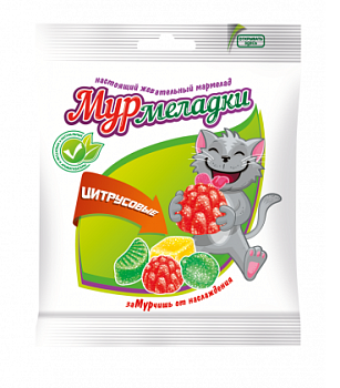 СЛАВЯНКА Мармелад жевательный МУРМЕЛАДКИ Цитрусовые фрукты 70гр  1*16