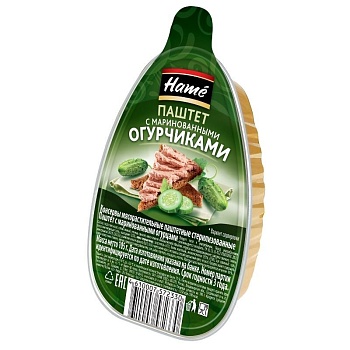 ХАМЕ Паштет 105гр с консерв Огурцами 1*16