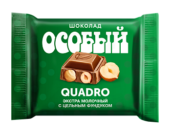 -7% СЛАВЯНКА Шоколад ОСОБЫЙ QUADRO экстрамолочный с фундуком 80гр  1*13