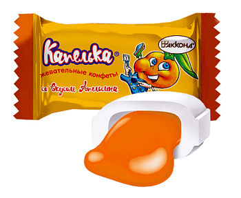 АККОНД Карамель КАПЕЛЬКА Апельсин фас.1кг пакет 1*5