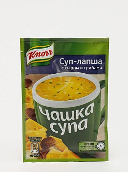 KNORR Суп Б/П Чашка Супа Суп-лапша с сыром и грибами   1*30