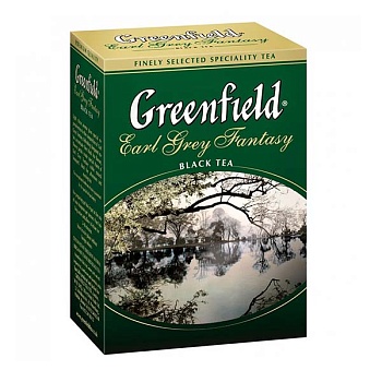 ГРИНФИЛД Чай черный лист. Эрл Грей 100гр.  1*14