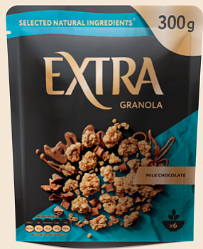 GRANOLA Завтрак готовый МЮСЛИ молочный шоколад 300гр  1*8