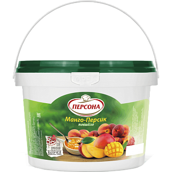 ПЕРСОНА Повидло МАНГО-ПЕРСИКОВОЕ  870гр ведро 1*12