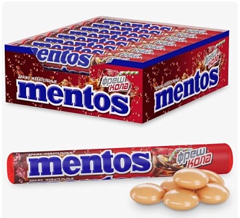 ВАН МЕЛЛЕ Драже МЕНТОС кола (12*24) 37,5гр.  12*24