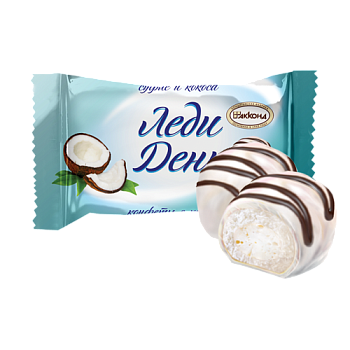 АККОНД Конфеты ЛЕДИ ДЕНЬ кокос 500гр 1*6