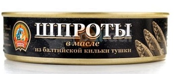СОХРАНИМ ТРАДИЦИИ Шпроты в масле из балтийской кильки тушки ключ 160 гр ж/б ГОСТ1*24