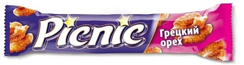 КЕДБЕРИ Шок.батончик ПИКНИК грецкий орех 52гр 1*35