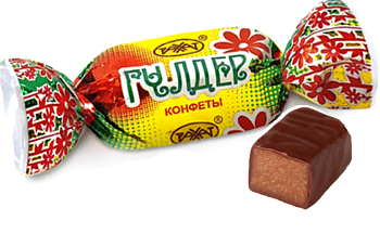 РАХАТ Конфеты ГУЛДЕР помадная 1кг пакет 1*6