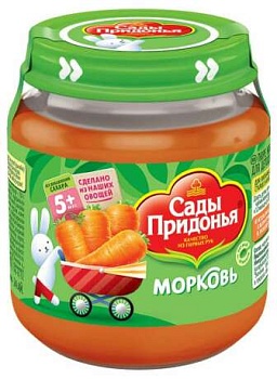 САДЫ ПРИДОНЬЯ 0,120г Пюре Яблоко/Груша/Слива /стекло/  1*12