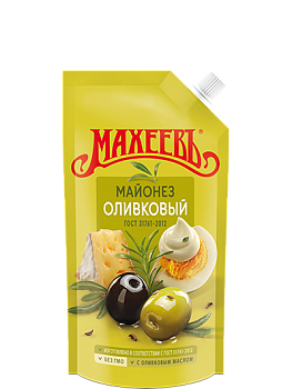 -25% АКЦИЯ МАХЕЕВЪ Майонез ОЛИВКОВЫЙ 190гр./200мл/  д/пак 1*20