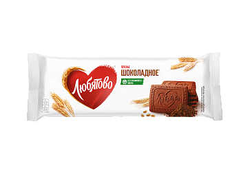 ЛЮБЯТОВО Печенье сахарное ШОКОЛАДНОЕ фас.228гр  1*20