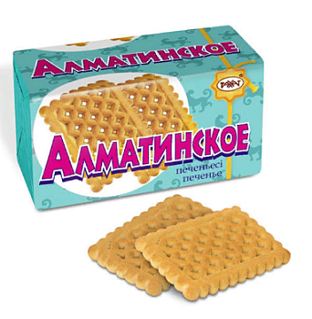 РАХАТ Печенье сахарное АЛМАТИНСКОЕ фас.220гр  1*22
