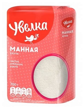 -15% АКЦИЯ УВЕЛКА Крупа МАННАЯ  700гр  1*6
