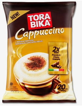 Напиток кофейный ТОРАБИКА Капучино с шок.крошкой (1кор*12бл 25гр*20)  1*20