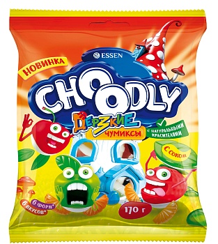 -25% АКЦИЯ ЭССЕН Мармелад жевательный CHOODLY®ДЕРЗКИЕ ЧУМИКСЫ 170гр  1*12