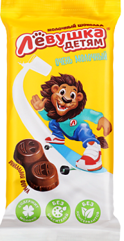 -10% СЛАВЯНКА Шоколад ЛЕВУШКА детям Экстрамолочный 85гр  1*14