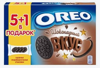 ОРЕО Печенье какао и шок.начин. 228гр  1*12
