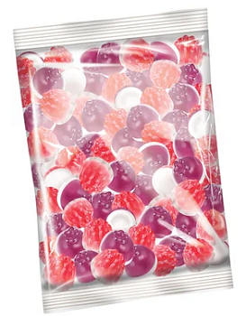 KDV Мармелад жевательный МАЯМА с жел.нач.со вк.малины и черники 500г пакет 1*10