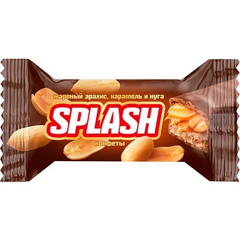 АККОНД Конфеты SPLASH жар.арахис, карамель, нуга MEGA 1*4