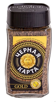 ШТРАУС Кофе сублим. ЧЕРНАЯ КАРТА  95гр стекл/банка 1*12