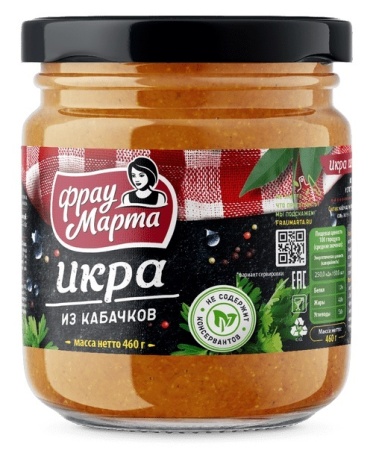 ФРАУ МАРТА Икра Кабачковая NEW 450гр ст банка твист 1 12 22.03.2022 16 42 04