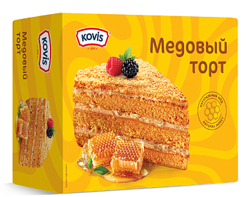 РКК КОВИС Торт бисквитный МЕДОВЫЙ 240гр  1*12