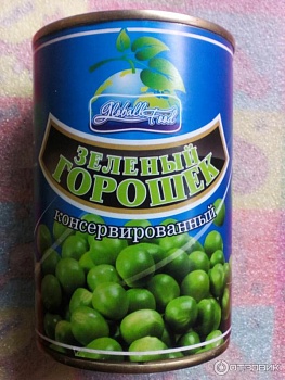 GLOBALL FOOD Горошек зеленый  420 гр ж/б в/сорт ГОСТ1*12