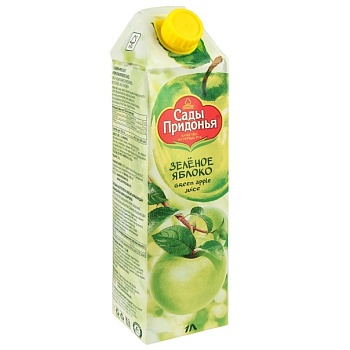 САДЫ ПРИДОНЬЯ 1л Сок ЗЕЛЕНОЕ ЯБЛОКО восстан. осветл т/пак ПРИЗМА  1*6